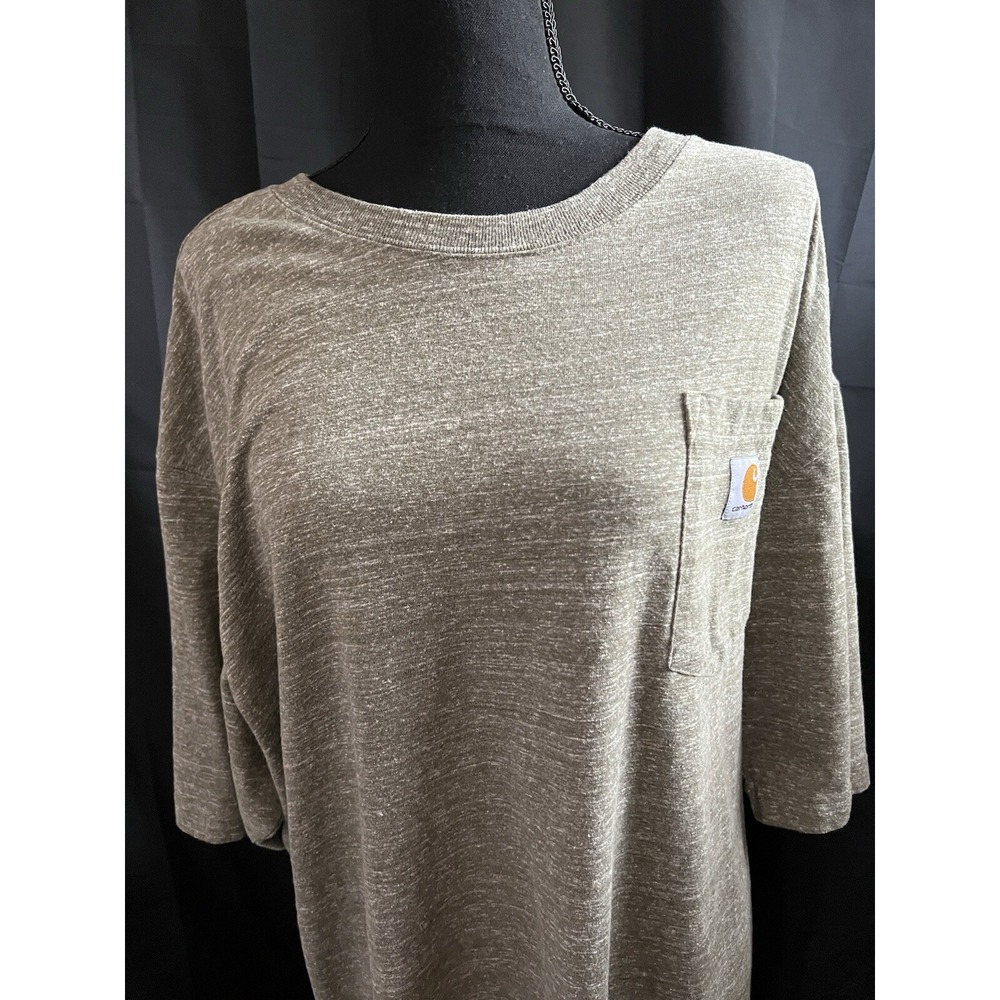 CARHARTT Mens 2XL Workwear Pocket Tee Heather Gray Heavyweight‎ Cotton Shirt